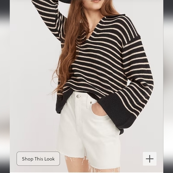 J. Crew High-rise denim cut off short in white size 25 cotton blend - Picture 2 of 12